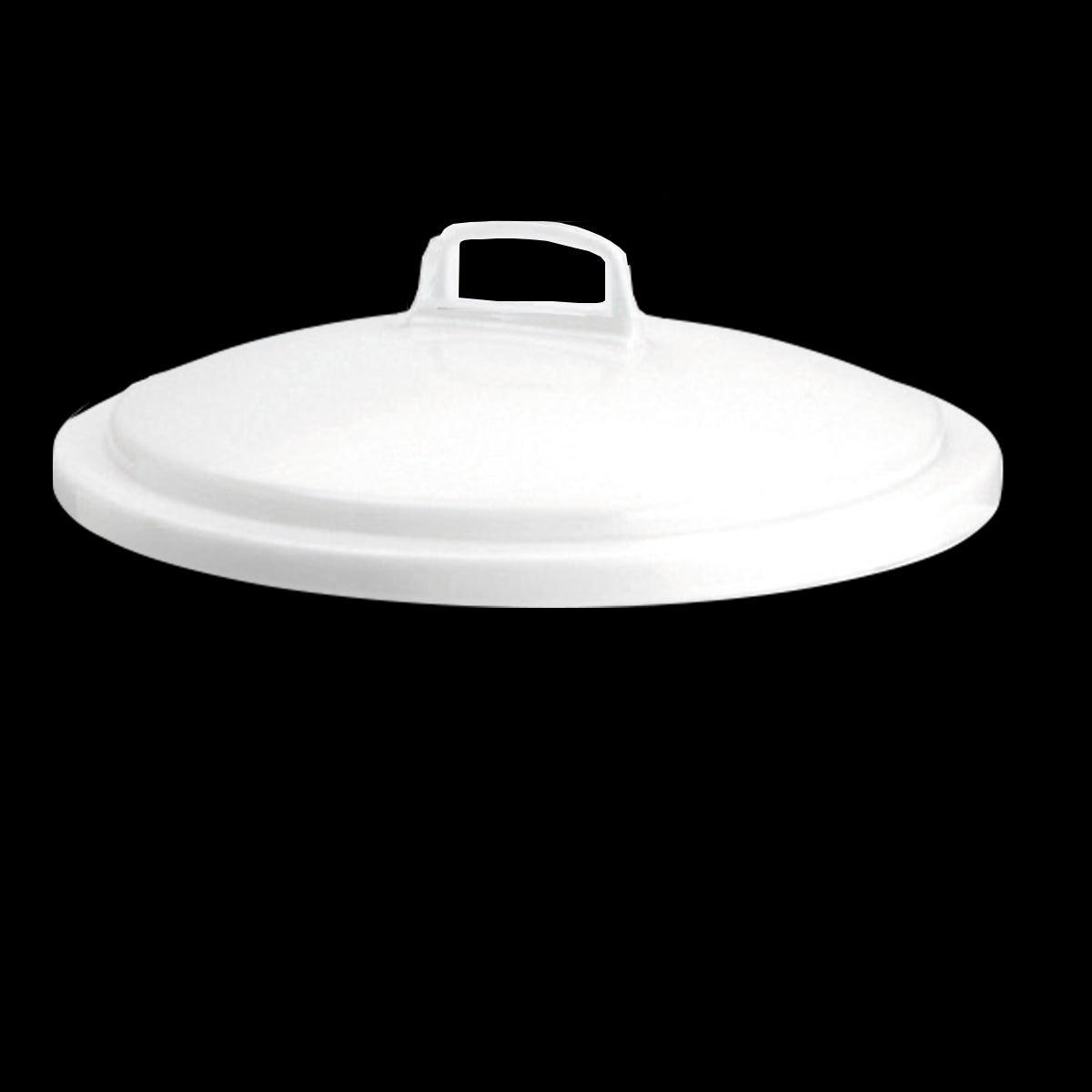 Couvercle avec poignée pour conteneur alimentaire rond HACCP 50 L - blanc - FRANCE CHR