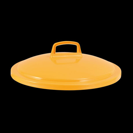 Couvercle avec poignée pour poubelle ronde tri sélectif 75 L - jaune - FRANCE CHR