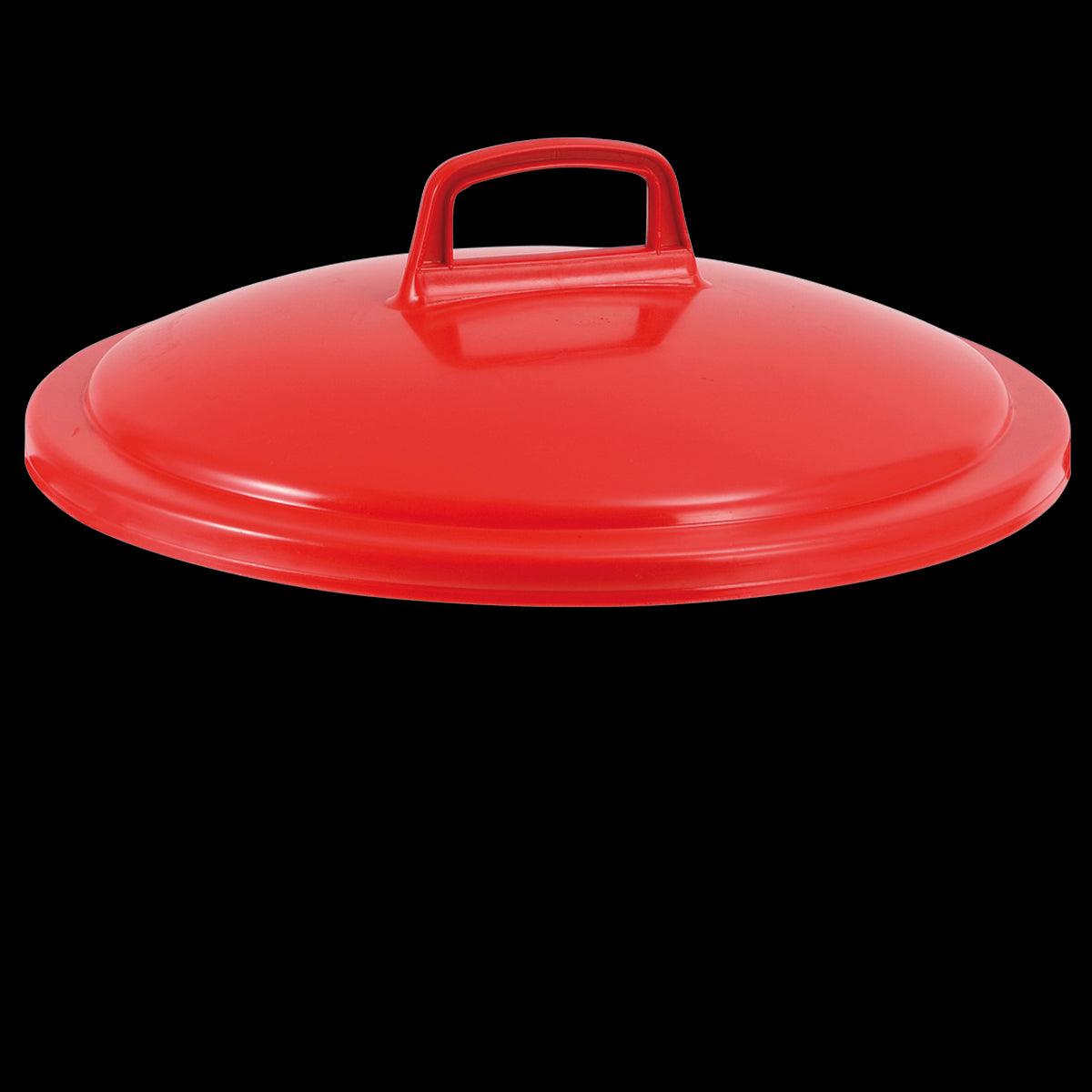 Couvercle avec poignée pour poubelle ronde tri sélectif 50 L - rouge - FRANCE CHR