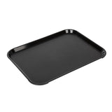 Plateau rectangulaire en polypropylène Fast Food Cambro noir 41 cm - FRANCE CHR