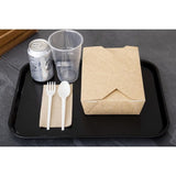 Plateau rectangulaire en polypropylène Fast Food Cambro noir 41 cm - FRANCE CHR