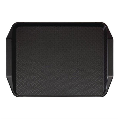 Plateau rectangulaire avec poignées en polypropylène Fast Food Cambro noir 43 cm - FRANCE CHR