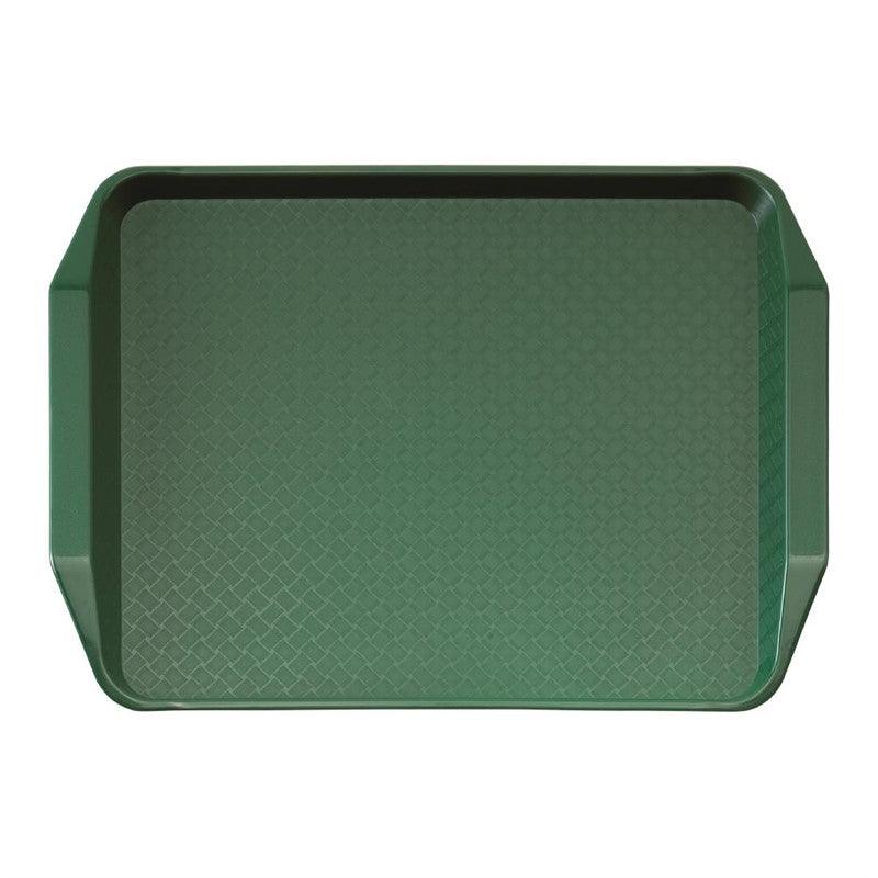 Plateau rectangulaire avec poignées en polypropylène Fast Food Cambro vert 43 cm - FRANCE CHR