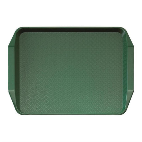 Plateau rectangulaire avec poignées en polypropylène Fast Food Cambro vert 43 cm - FRANCE CHR