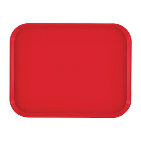 Plateau rectangulaire en polypropylène Fast Food Cambro rouge 41 cm - FRANCE CHR