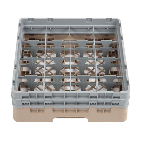 Casier à verres 16 compartiments Camrack Cambro beige hauteur max 133mm - FRANCE CHR