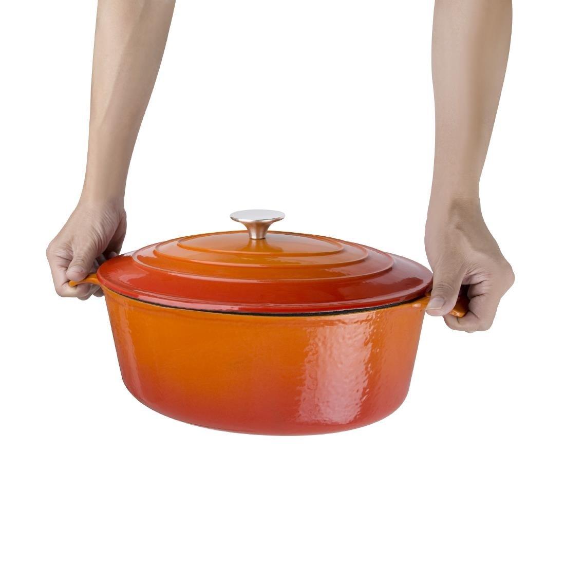 Grande cocotte ovale orange Vogue 6L - FRANCE CHR