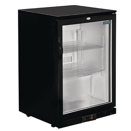 Arrière-bar une porte pivotante Polar Série G noir 128L - FRANCE CHR