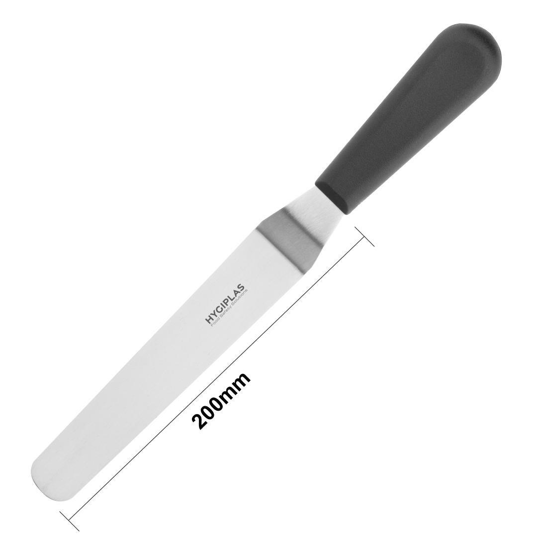 Couteau spatule coudé Hygiplas noir 190mm - FRANCE CHR