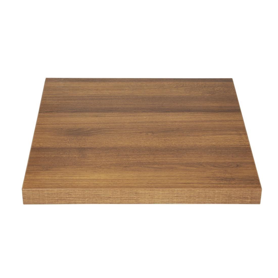 Plateau de table carré Bolero 700mm effet bois chêne rustique - FRANCE CHR