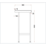 Table murale en acier inoxydable Holmes avec dosseret 1500 mm - FRANCE CHR