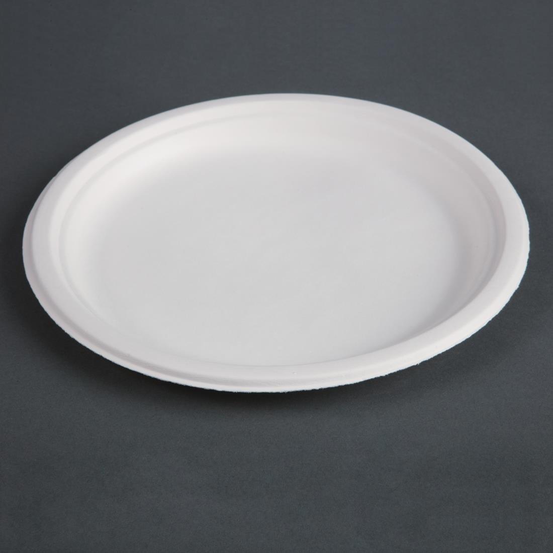 Assiettes en bagasse compostables Fiesta Compostable 26 cm (x50) - FRANCE CHR