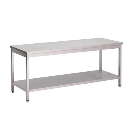 Table inox avec étagère basse Gastro M 1000 x 700 x 880mm - FRANCE CHR