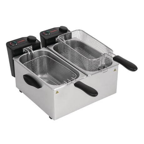 Friteuse de comptoir double Caterlite peu intensive 2x 3,5L - FRANCE CHR