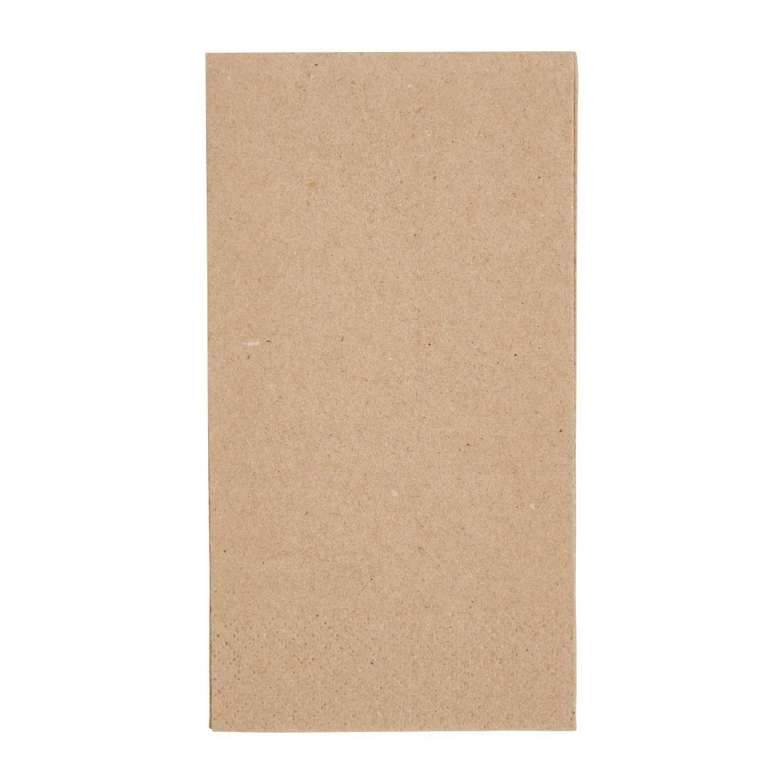 Serviettes snacking recyclées 2 plis pliage 1/8 Fiesta Recyclable 330mm kraft (lot de 2000) - FRANCE CHR