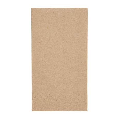 Serviettes snacking recyclées 2 plis pliage 1/8 Fiesta Recyclable 330mm kraft (lot de 2000) - FRANCE CHR