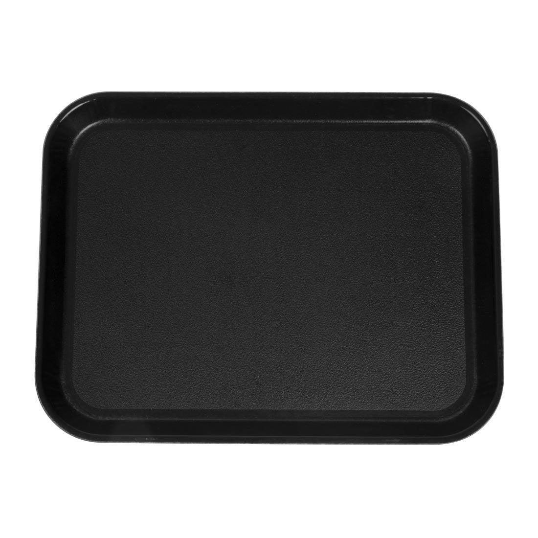 Plateau rectangulaire antidérapant en fibre de verre EpicTread Cambro noir 35 cm - FRANCE CHR