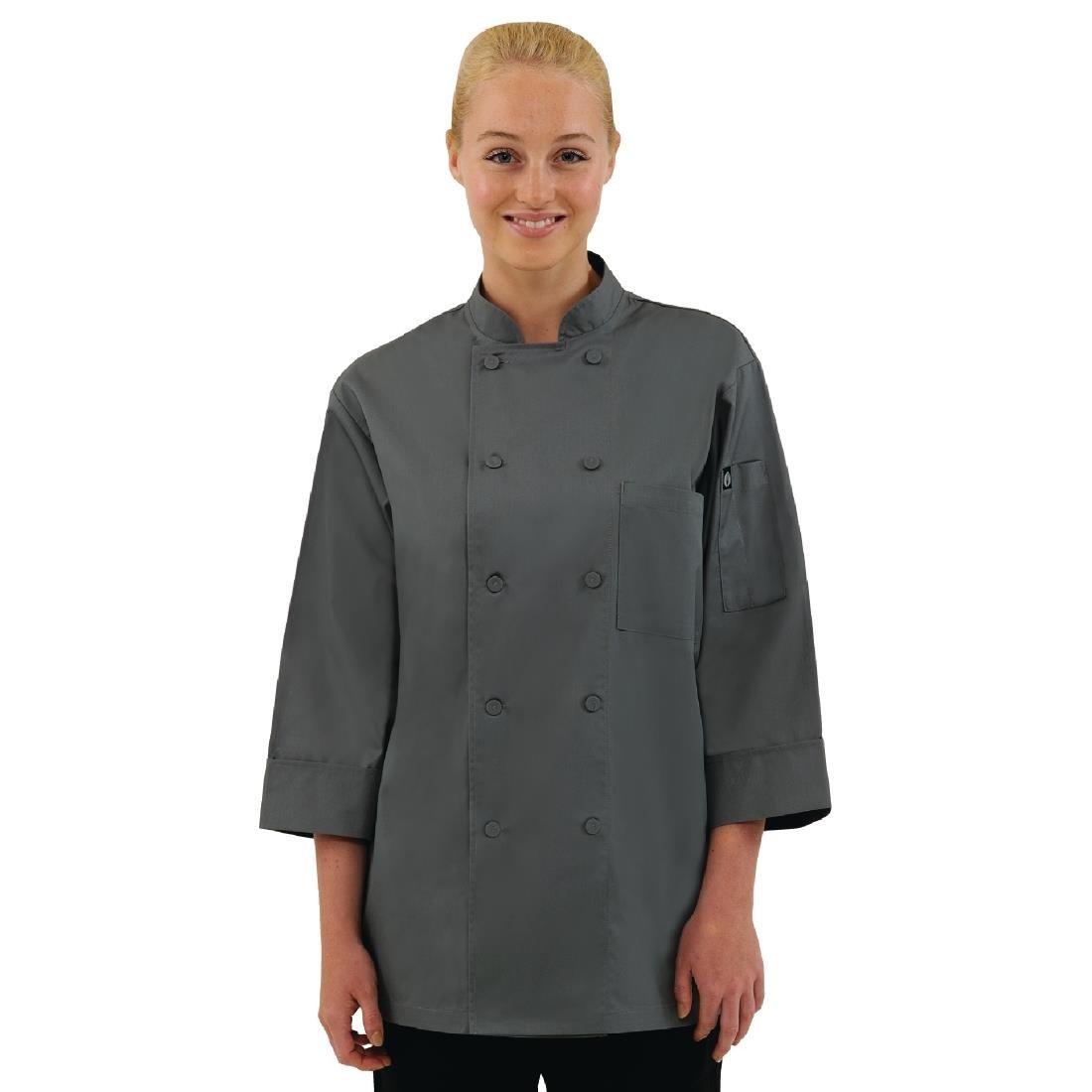 Veste de cuisine mixte Chef Works grise L - FRANCE CHR