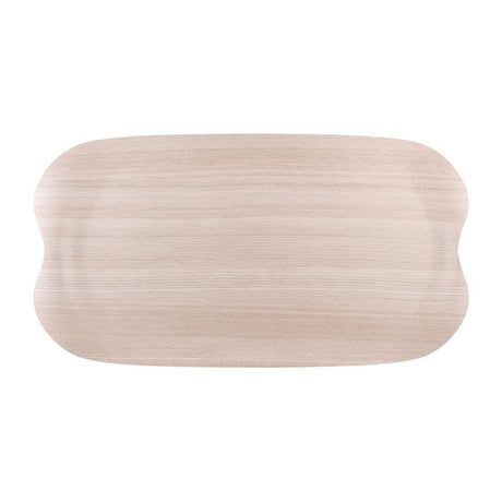 Plateau de service Roltex Wave 43x23cm bois clair veiné - FRANCE CHR