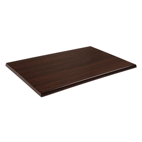 Plateau de table rectangulaire pré percé Bolero coloris marron foncé - FRANCE CHR