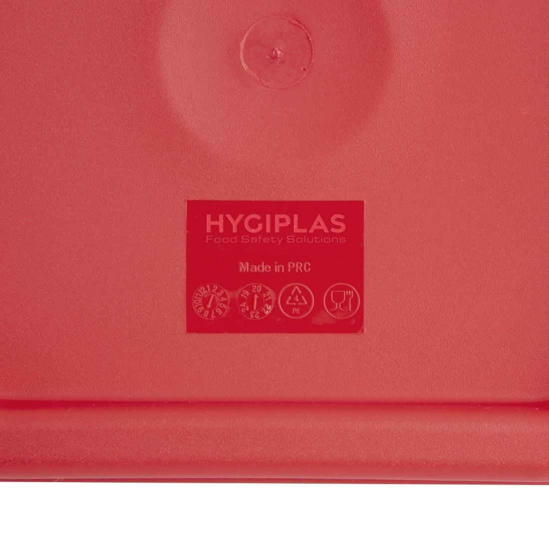 Couvercle carré rouge grand Hygiplas - FRANCE CHR