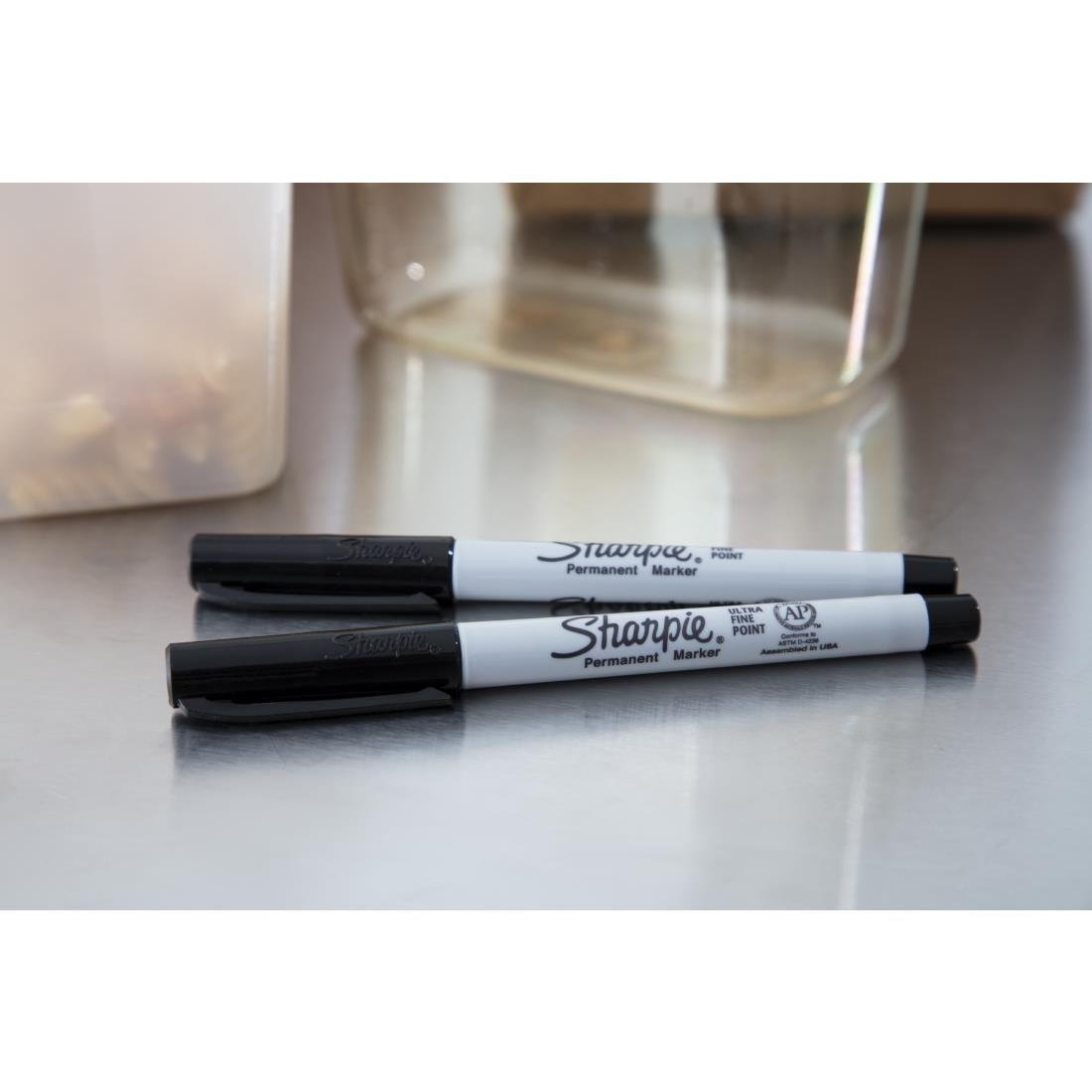 Marqueurs ultra fins permanents noirs Sharpie (lot de 2) - FRANCE CHR