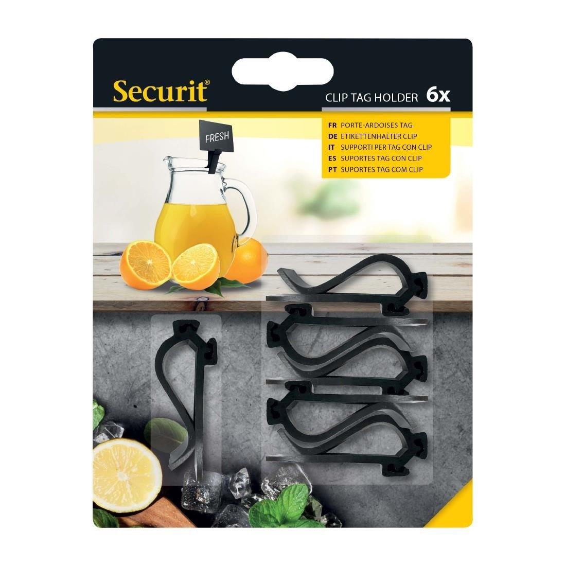 Clips porte-étiquettes Securit (lot de 6) - FRANCE CHR