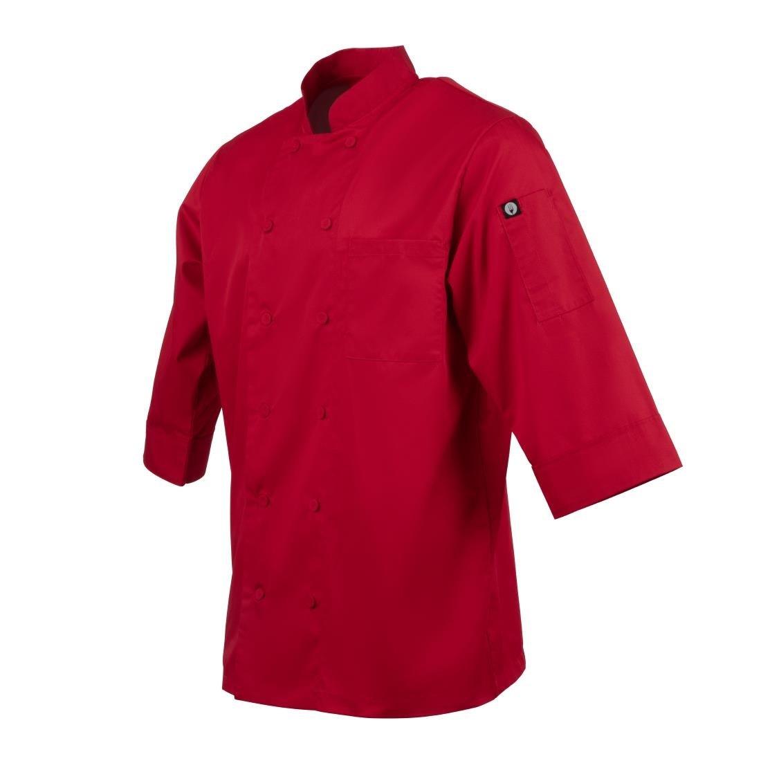 Veste de cuisine mixte Chef Works rouge S - FRANCE CHR