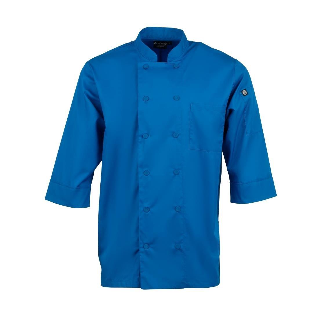 Veste de cuisine mixte Chef Works bleue S - FRANCE CHR