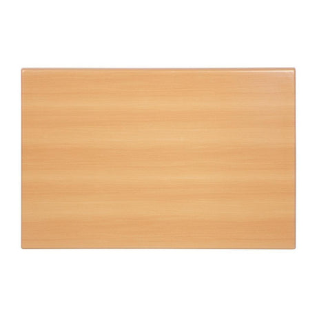 Plateau de table rectangulaire pré percé Bolero coloris hêtre - FRANCE CHR