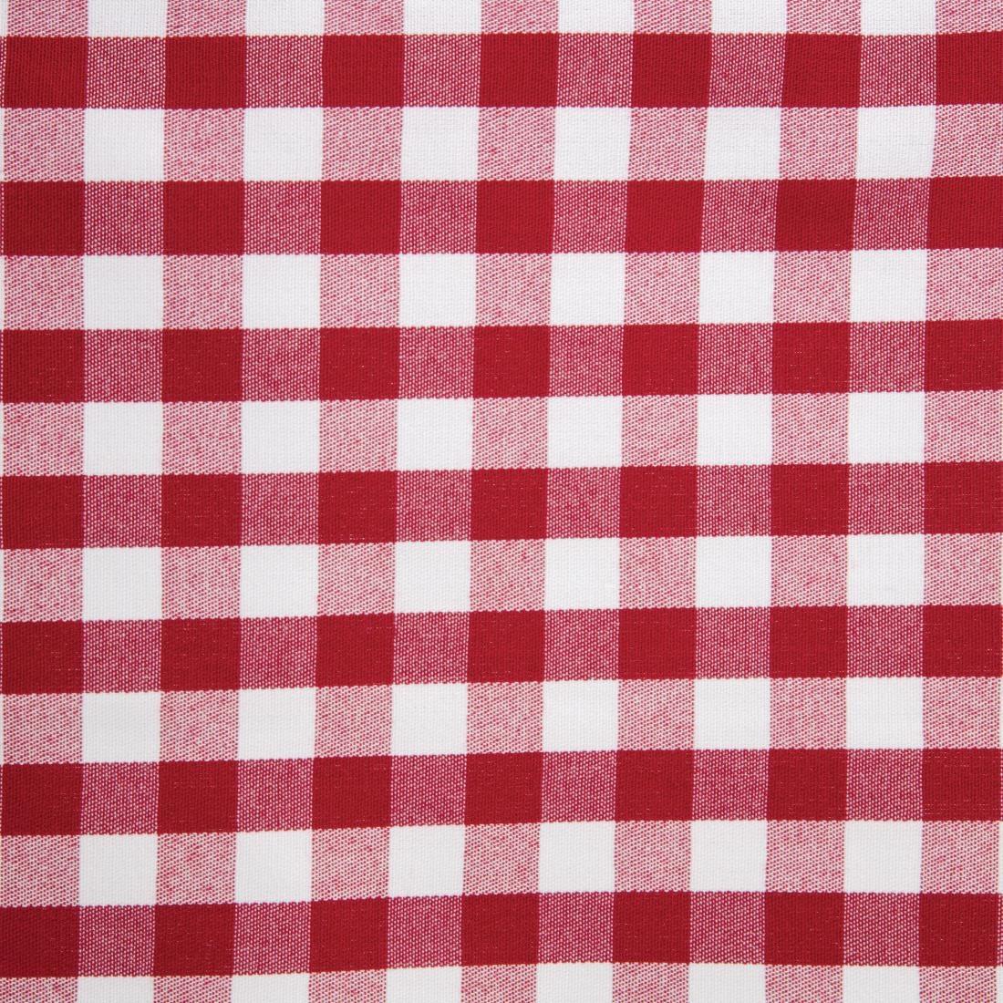 Serviettes à carreaux rouges en polyester Mitre Comfort Gingham - FRANCE CHR