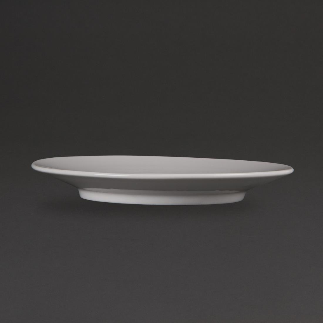 Soucoupes élégantes Olympia Whiteware 148mm (Lot de 12) - FRANCE CHR