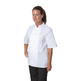 Veste de cuisine mixte Whites Boston manches courtes blanche XS - FRANCE CHR