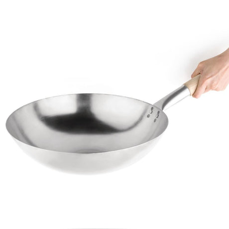 Wok conique en acier doux Vogue 35,6cm - FRANCE CHR