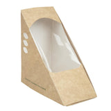 Boîtes sandwichs triangles kraft standards Vegware 65mm (x500) - FRANCE CHR