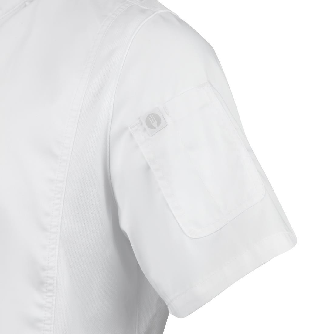 Veste de cuisine mixte Cool Vent Chef Works Urban Springfield blanche S - FRANCE CHR