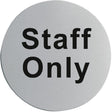 Plaque de porte inox - Staff only - FRANCE CHR