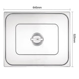 Couvercle GN 2/1 inox double Vogue - FRANCE CHR
