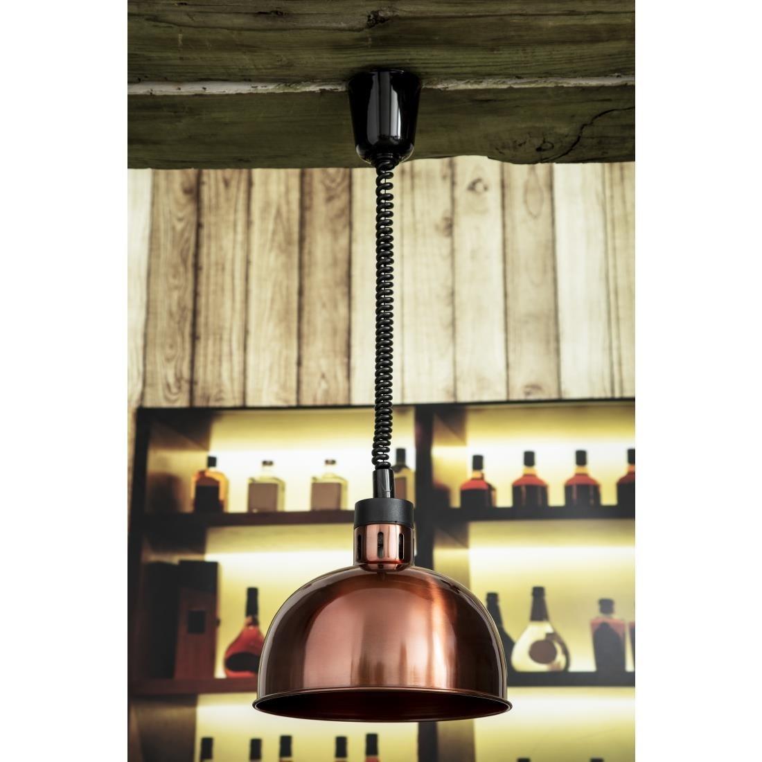 Lampe chauffante dôme rétractable Buffalo finition cuivre - FRANCE CHR