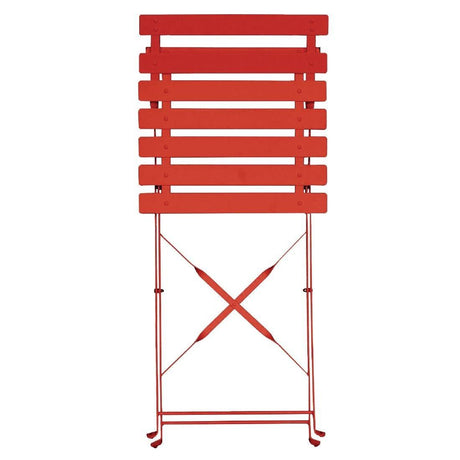 Chaises de terrasse en acier Bolero rouges (Lot de 2) - FRANCE CHR