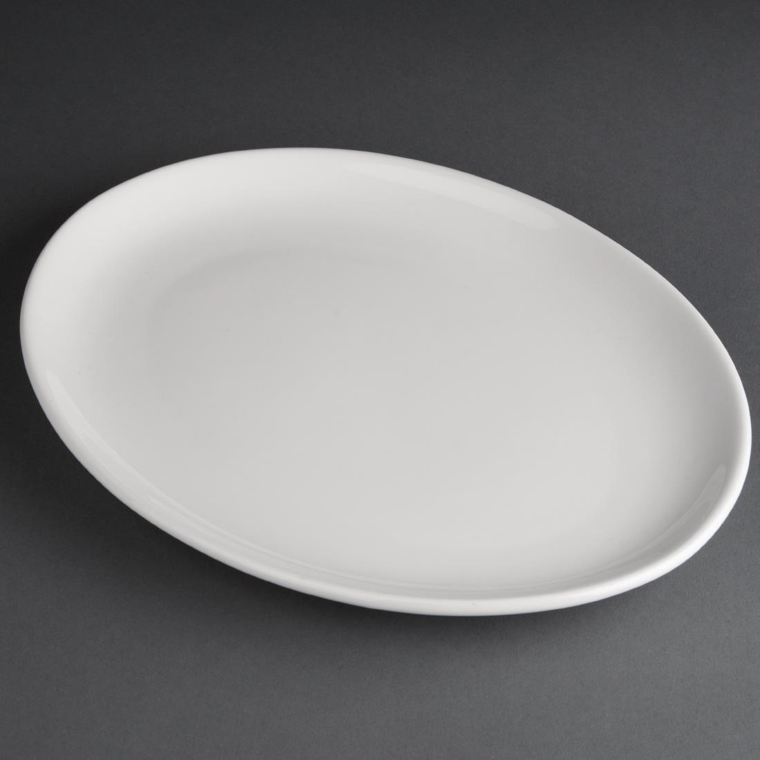 Assiettes ovales Olympia Athena 254 x 197mm (Lot de 12) - FRANCE CHR