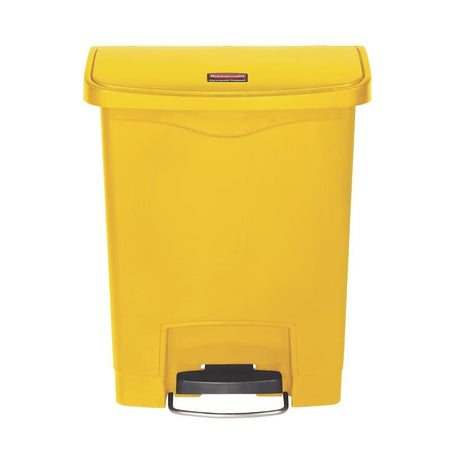 Poubelle à pédale frontale large Slim Jim Step-On Rubbermaid jaune 30L - FRANCE CHR