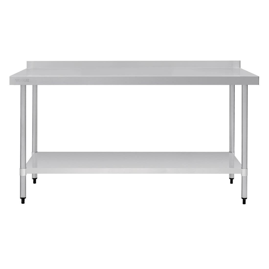 Table en acier inoxydable avec rebord Vogue 1800 x 700mm - FRANCE CHR