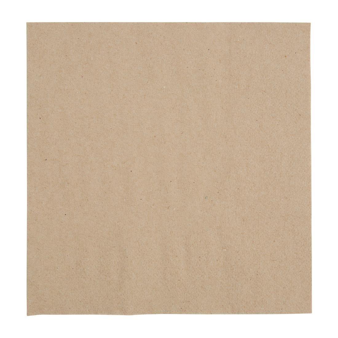 Serviettes snacking recyclées 2 plis pliage 1/4 Fiesta Recyclable 330mm kraft (lot de 2000) - FRANCE CHR