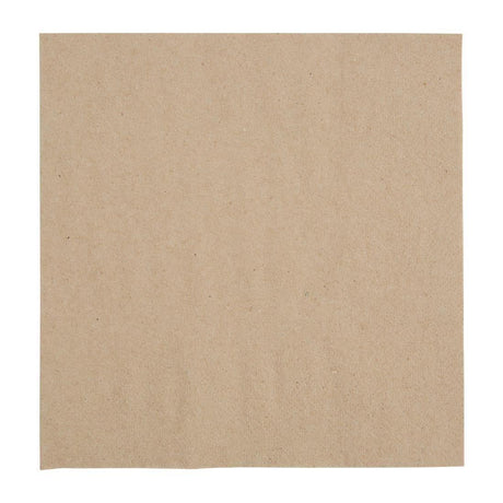 Serviettes snacking recyclées 2 plis pliage 1/4 Fiesta Recyclable 330mm kraft (lot de 2000) - FRANCE CHR