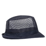 Chapeau Trilby bleu marine avec résille M - FRANCE CHR