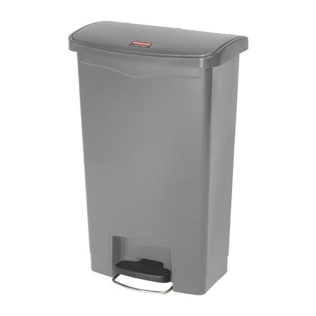 Poubelle à pédale frontale Rubbermaid Slim Jim grise 50L - FRANCE CHR