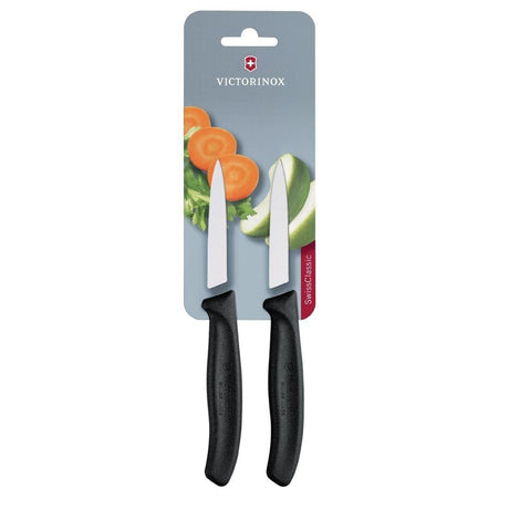 Couteaux d'office pointus Victorinox 8cm noirs (lot de 2) - FRANCE CHR