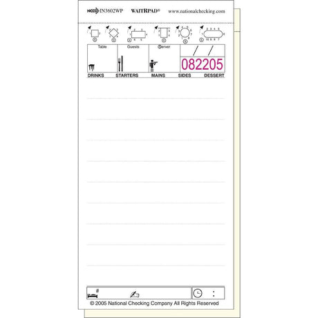 Carnets de commande autocopiants sans carbone WaitRpads (lot de 10) - FRANCE CHR