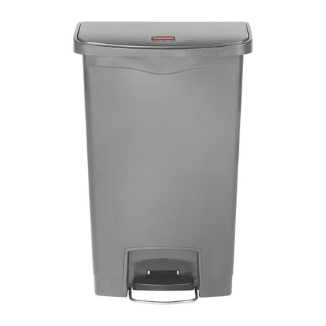 Poubelle à pédale frontale Rubbermaid Slim Jim grise 50L - FRANCE CHR